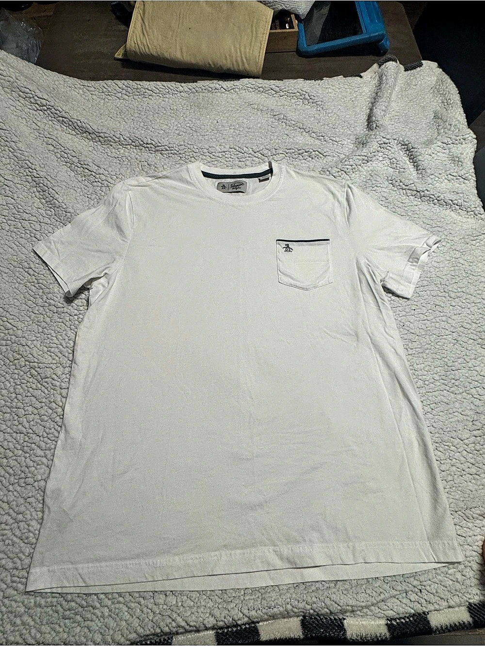 Original Penguin Pocket Tee White Size XL Like New